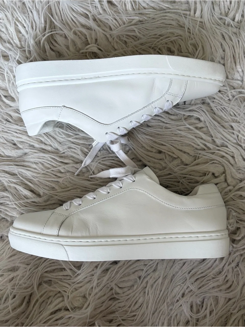 M.Gemi The Palestra Due Calf Leather Lace Up Low Top White SneakerS EUC Size 38